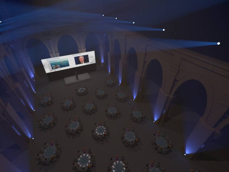 plan événementiel 3D chambre de commerce et d'industrie marseille Provence