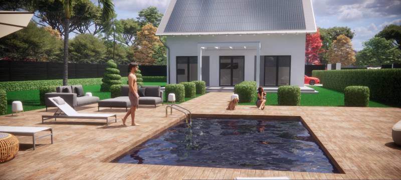 Aménagement plan 3D jardin et piscine marseille