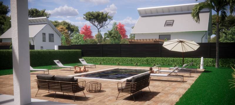 Aménagement plan 3D jardin et piscine marseille